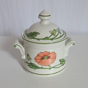 Villeroy & Boch Amapola Sugar Bowl & Lid with Handles